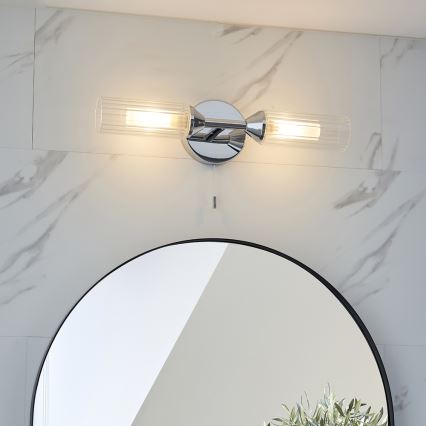Endon 97172 - Aplique de pared para baño NATORI 2xG9/3W/230V IP44 cromo brillante
