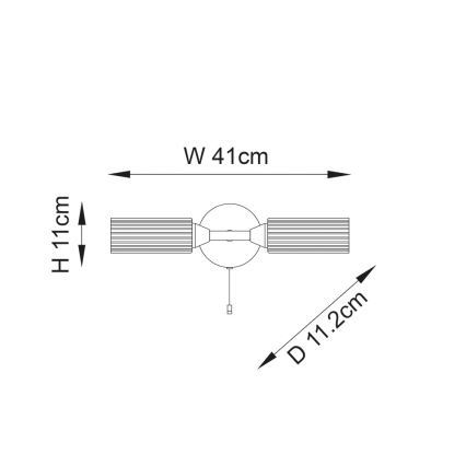 Endon 97172 - Aplique de pared para baño NATORI 2xG9/3W/230V IP44 cromo brillante