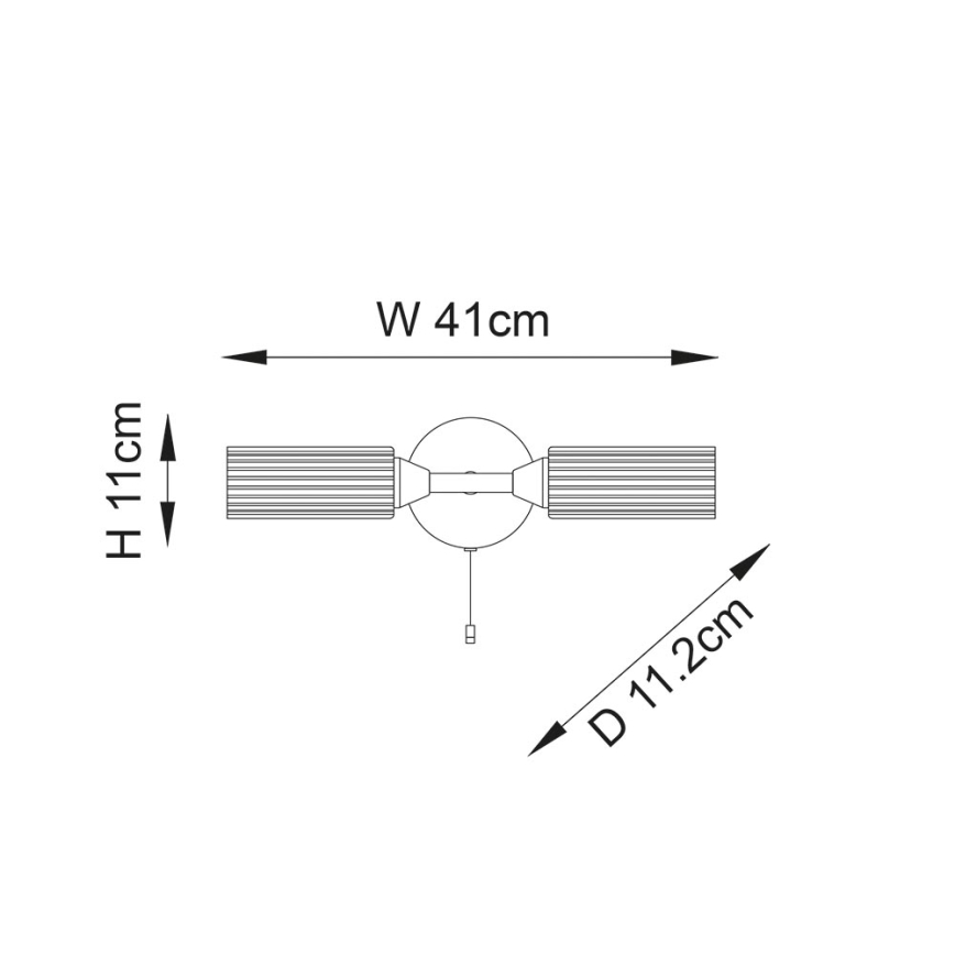 Endon 97172 - Aplique de pared para baño NATORI 2xG9/3W/230V IP44 cromo brillante