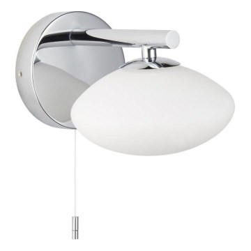 Endon 97181 - Aplique de pared para baño MOBIAS 1xG9/3W/230V IP44 cromo brillante/blanco