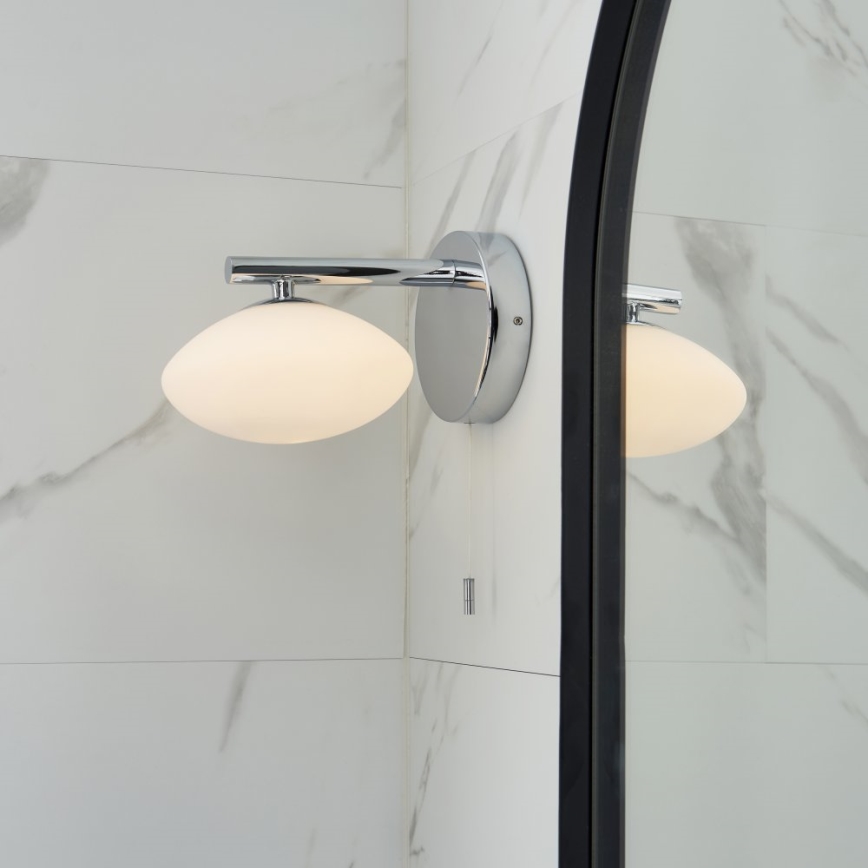 Endon 97181 - Aplique de pared para baño MOBIAS 1xG9/3W/230V IP44 cromo brillante