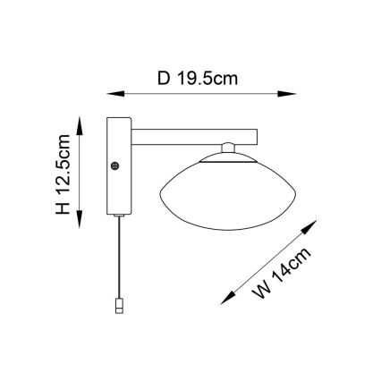 Endon 97181 - Aplique de pared para baño MOBIAS 1xG9/3W/230V IP44 cromo brillante
