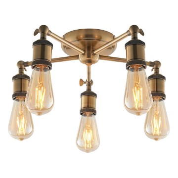 Endon 97244 - Lámpara de focos HAL 5xE27/40W/230V latón