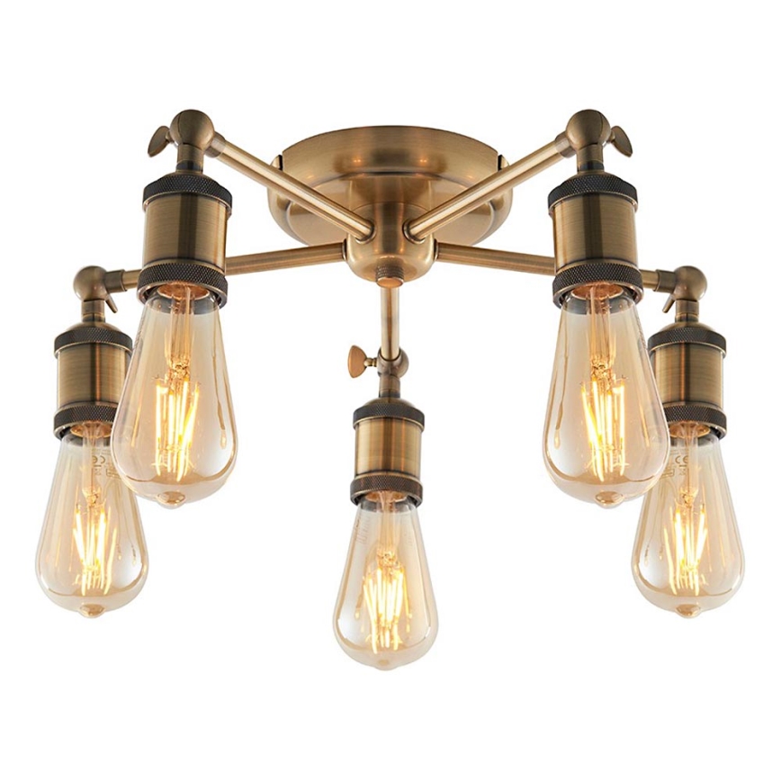 Endon 97244 - Lámpara de focos HAL 5xE27/40W/230V latón