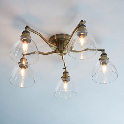 Endon 97248 - Lámpara de focos HANSEN 5xE14/7W/230V latón