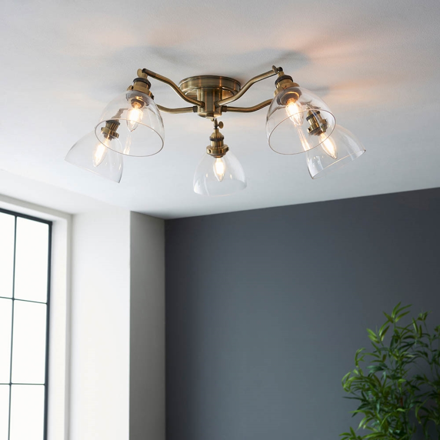 Endon 97248 - Lámpara de focos HANSEN 5xE14/7W/230V latón