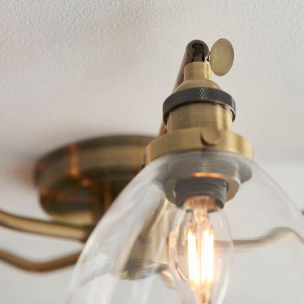Endon 97248 - Lámpara de focos HANSEN 5xE14/7W/230V latón