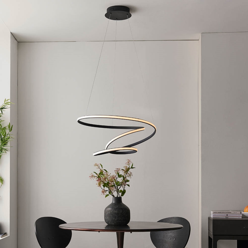 Endon 97632 - Lámpara colgante LED DUNE con cable LED/47,5W/230V 3000K negra