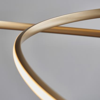 Endon 97639 - Lámpara colgante LED regulable con cable TWIRL LED/88W/230V 3000K dorada