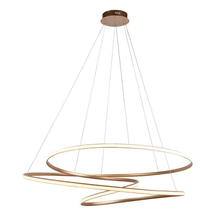 Endon 97645 - Lámpara colgante LED regulable con cable TWIRL LED/131W/230V 3000K dorada