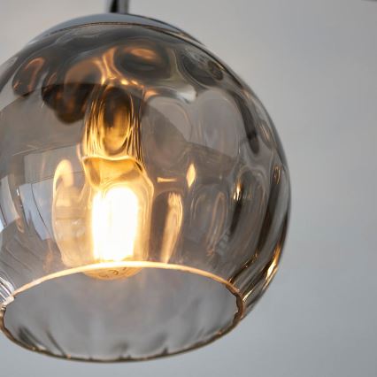 Endon 97971 - Lámpara de techo sobrepuesta DIMPLE 3xE14/7W/230V cromo brillante/gris ahumado