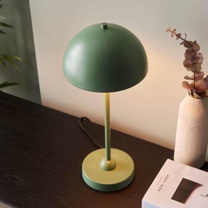 Endon 98495 - Lámpara de mesa SAROMA 1xE14/7W/230V verde