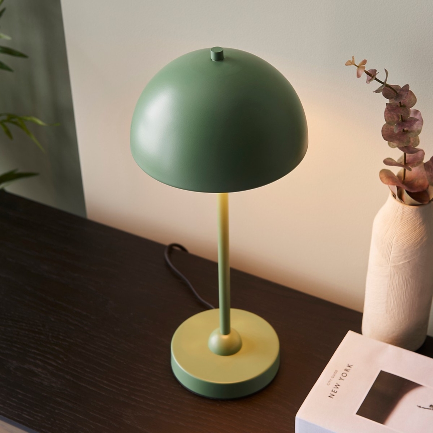 Endon 98495 - Lámpara de mesa SAROMA 1xE14/7W/230V verde