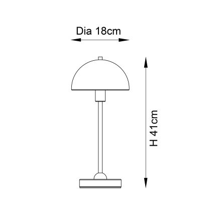 Endon 98496 - Lámpara de mesa SAROMA 1xE14/7W/230V color ladrillo