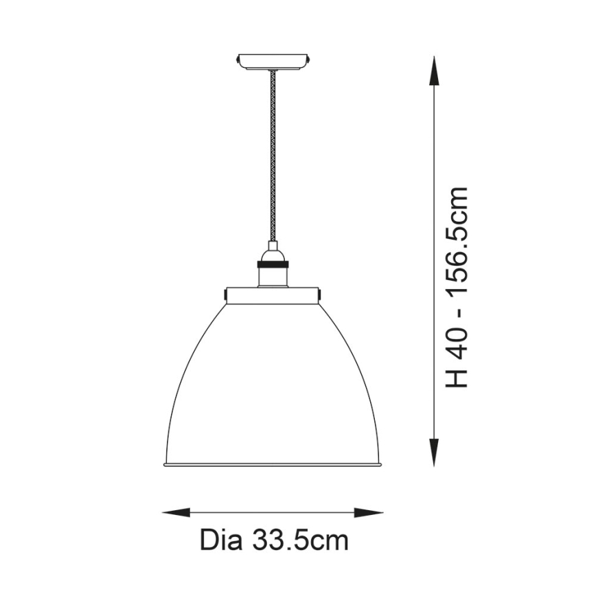 Endon 98744 - Lámpara colgante con cable FRANKLIN 1xE27/10W/230V latón