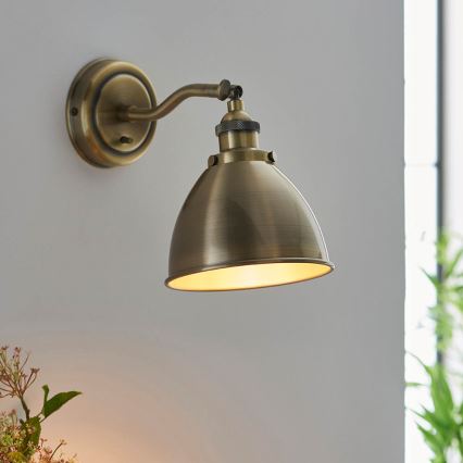 Endon 98746 - Foco de pared FRANKLIN 1xE14/7W/230V latón