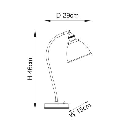 Endon 98747 - Lámpara de mesa FRANKLIN 1xE14/7W/230V latón