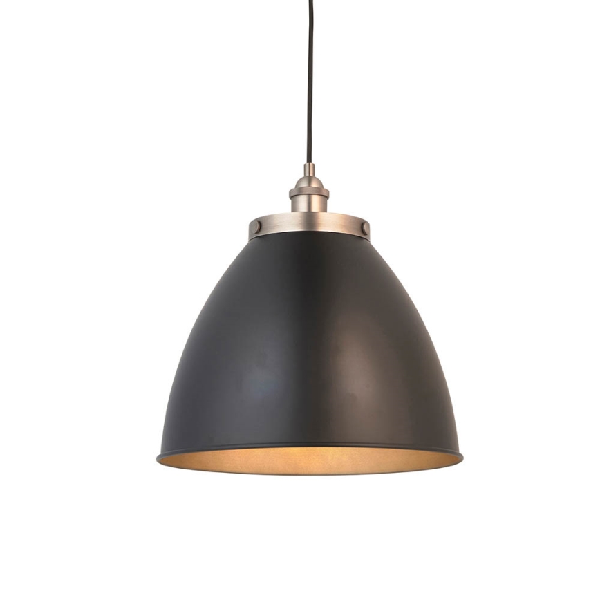 Endon 98749 - Lámpara colgante FRANKLIN con cable 1xE27/10W/230V negro/latón
