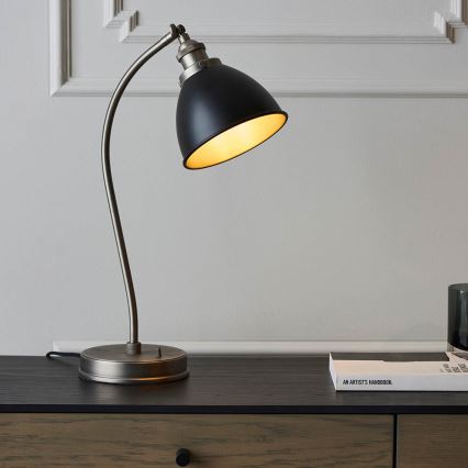 Endon 98752 - Lámpara de mesa FRANKLIN 1xE14/7W/230V cromo mate/antracita