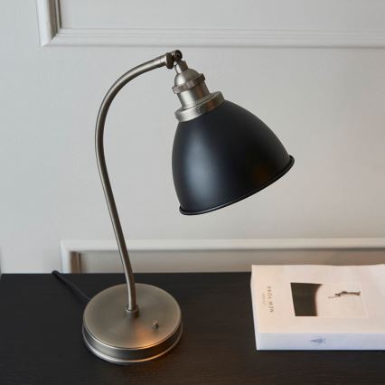 Endon 98752 - Lámpara de mesa FRANKLIN 1xE14/7W/230V cromo mate/antracita