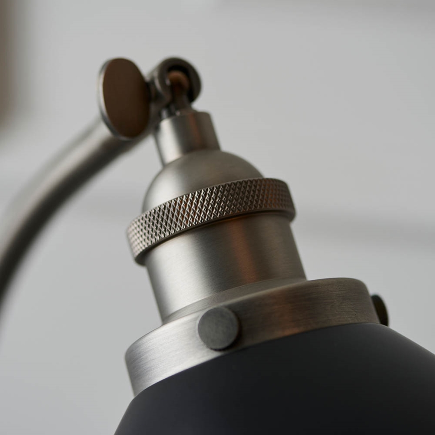 Endon 98752 - Lámpara de mesa FRANKLIN 1xE14/7W/230V cromo mate/antracita