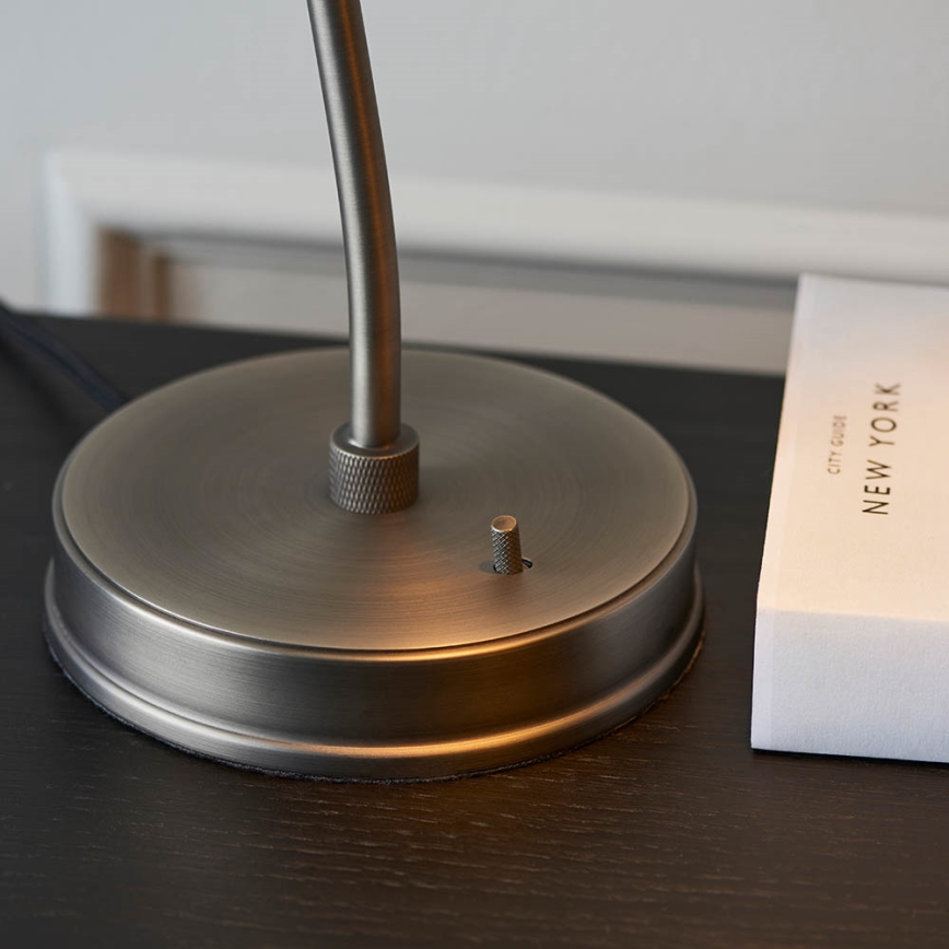 Endon 98752 - Lámpara de mesa FRANKLIN 1xE14/7W/230V cromo mate/antracita