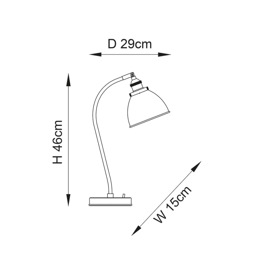 Endon 98752 - Lámpara de mesa FRANKLIN 1xE14/7W/230V cromo mate/antracita