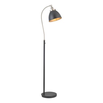 Endon 98753 - Lámpara de pie FRANKLIN 1xE27/10W/230V cromo mate/antracita