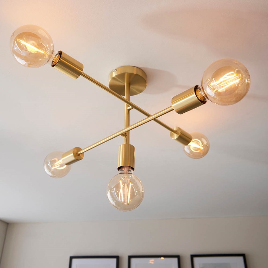 Endon 98786 - Lámpara colgante en varilla SOHAN 5xE27/10W/230V latón