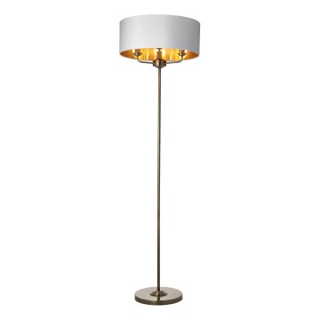 Endon 98935 - Lámpara de pie HIGHCLERE 3xE14/40W/230V blanco/latón diá. 47 cm
