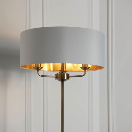 Endon 98935 - Lámpara de pie HIGHCLERE 3xE14/40W/230V blanco/latón diá. 47 cm