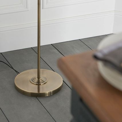 Endon 98935 - Lámpara de pie HIGHCLERE 3xE14/40W/230V blanco/latón diá. 47 cm