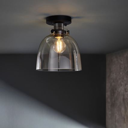 Endon 99106 - Plafón URBAN 1xE27/10W/230V negro/transparente
