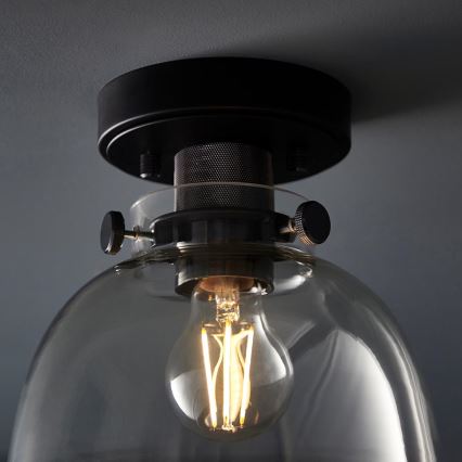 Endon 99106 - Plafón URBAN 1xE27/10W/230V negro/transparente