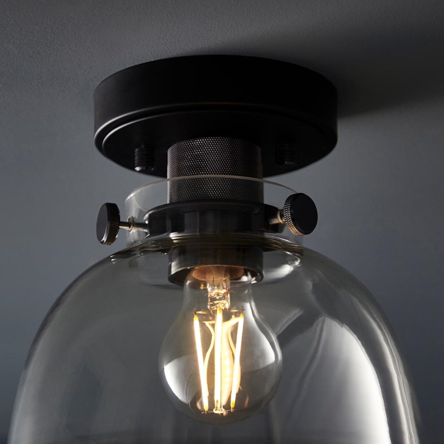 Endon 99106 - Plafón URBAN 1xE27/10W/230V negro/transparente