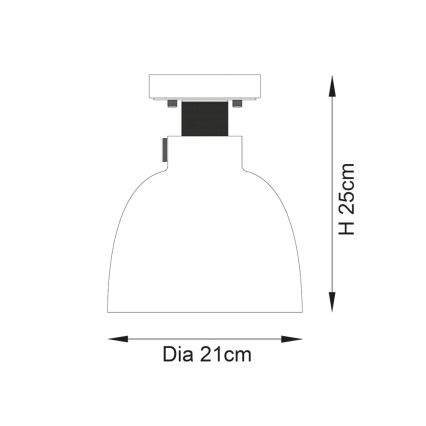 Endon 99106 - Plafón URBAN 1xE27/10W/230V negro/transparente