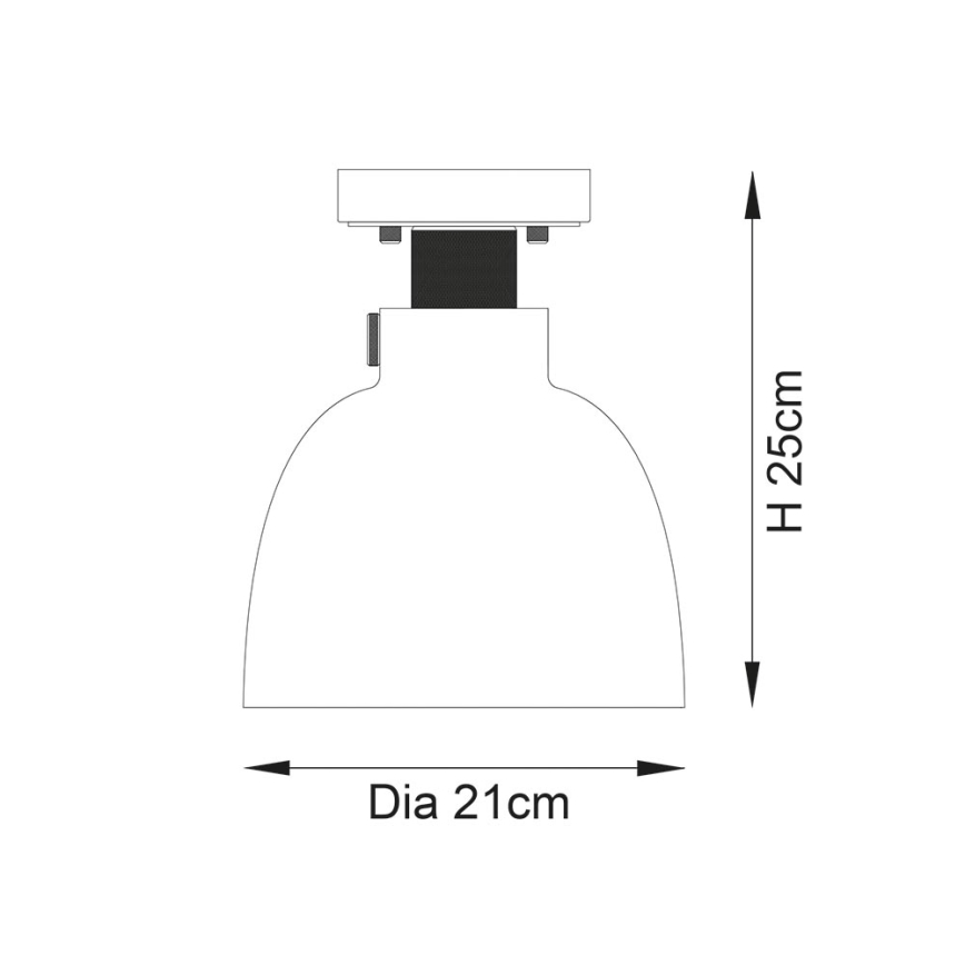 Endon 99106 - Plafón URBAN 1xE27/10W/230V negro/transparente