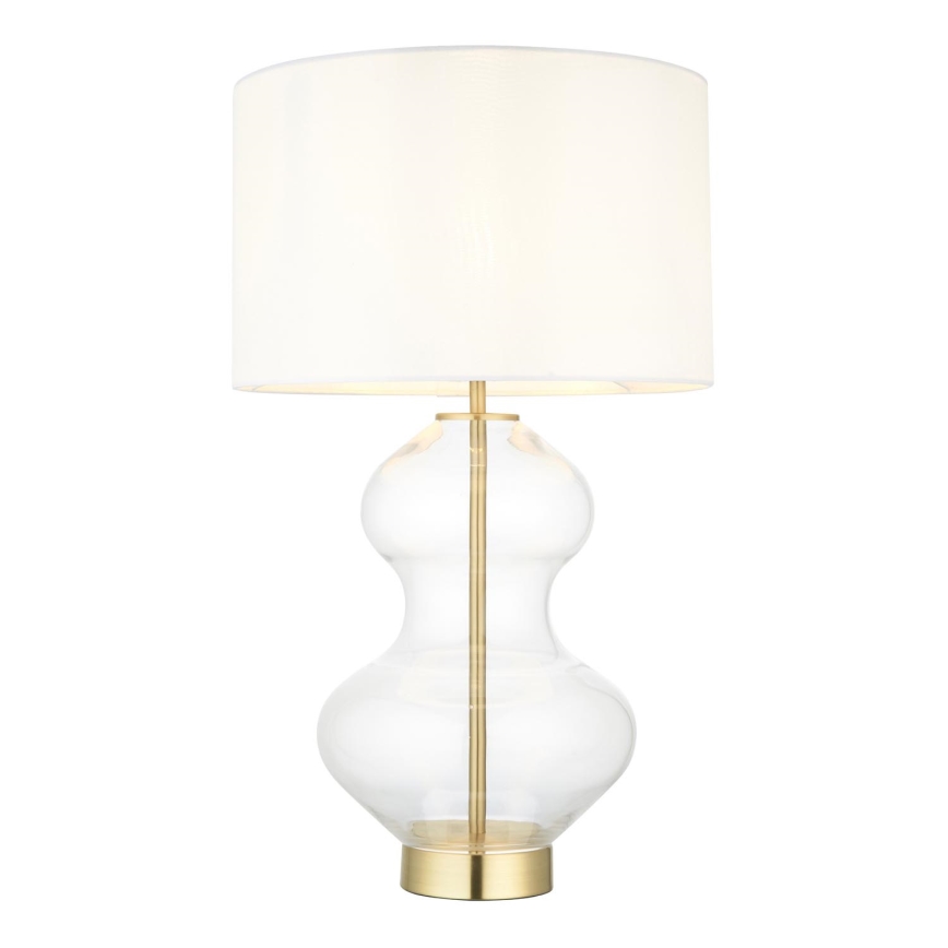 Endon 99110 - Lámpara de mesa regulable KELDA 1xE27/10W/230V blanco/dorado