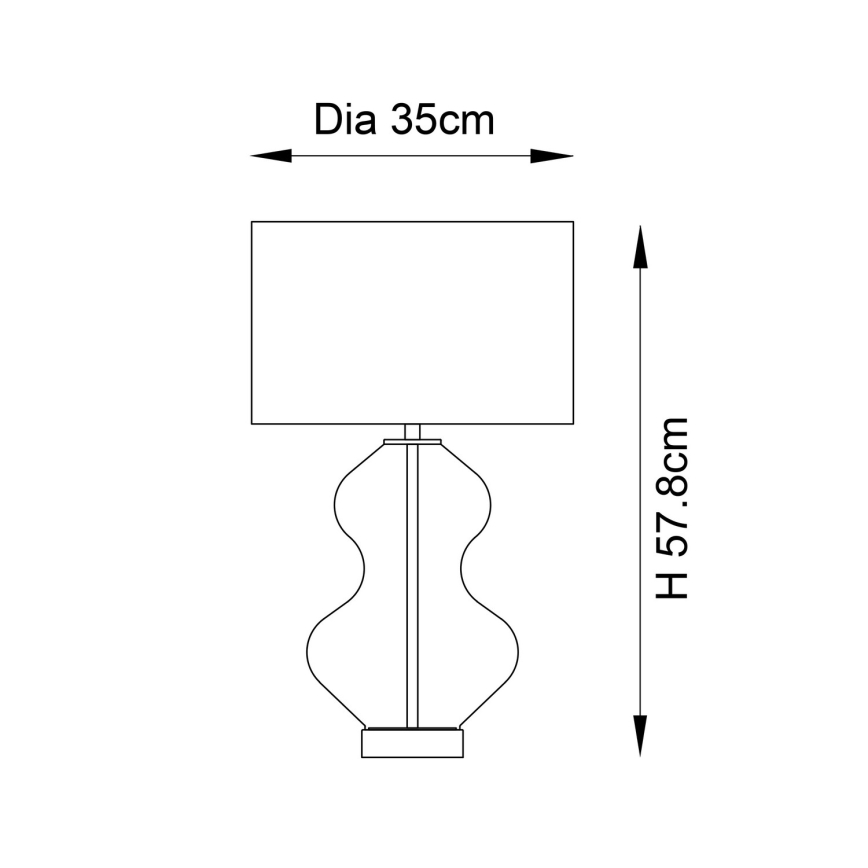 Endon 99110 - Lámpara de mesa regulable KELDA 1xE27/10W/230V blanco/dorado