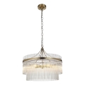 Endon 99166 - Lámpara colgante con cadena MARIETTA 5xE14/7W/230V latón/transparente