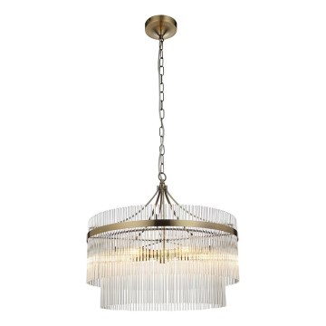 Endon 99166 - Lámpara colgante con cadena MARIETTA 5xE14/7W/230V latón/transparente