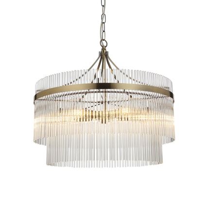 Endon 99166 - Lámpara colgante con cadena MARIETTA 5xE14/7W/230V latón/transparente