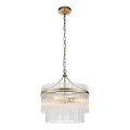 Endon 99167 - Lámpara colgante con cadena MARIETTA 3xE14/7W/230V latón/transparente
