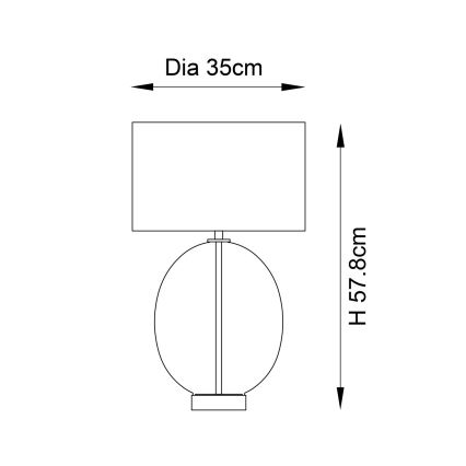 Endon 99292 - Lámpara de mesa regulable KELDA 1xE27/10W/230V crema/dorada