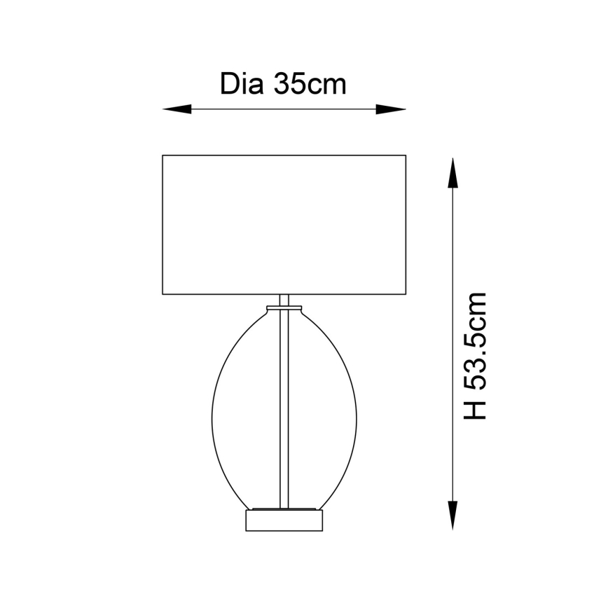 Endon 99581 - Lámpara de mesa regulable ERIN 1xE27/10W/230V crema/cromo mate/negro ahumado