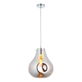 Endon 99788 - Lámpara colgante con cable EUROPA 1xE27/10W/230V color negro ahumado