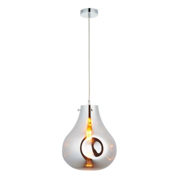 Endon 99788 - Lámpara colgante con cable EUROPA 1xE27/10W/230V color negro ahumado