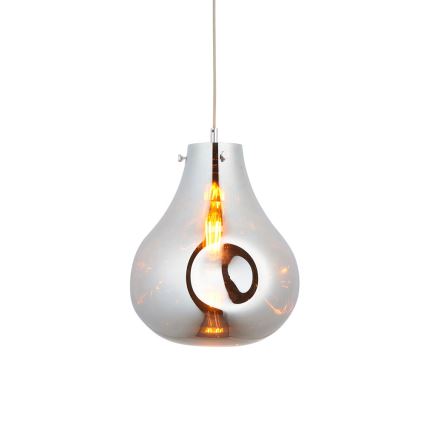 Endon 99788 - Lámpara colgante con cable EUROPA 1xE27/10W/230V color negro ahumado
