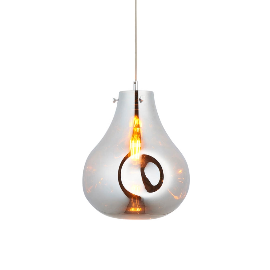 Endon 99788 - Lámpara colgante con cable EUROPA 1xE27/10W/230V color negro ahumado