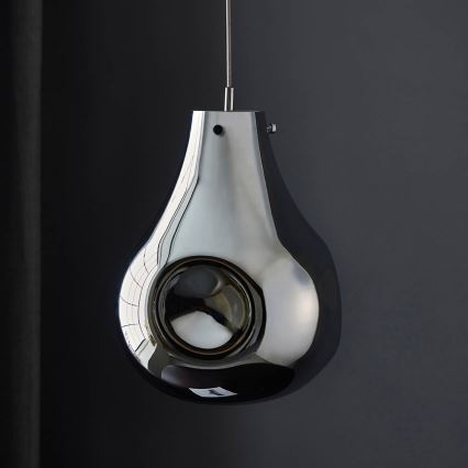 Endon 99788 - Lámpara colgante con cable EUROPA 1xE27/10W/230V color negro ahumado